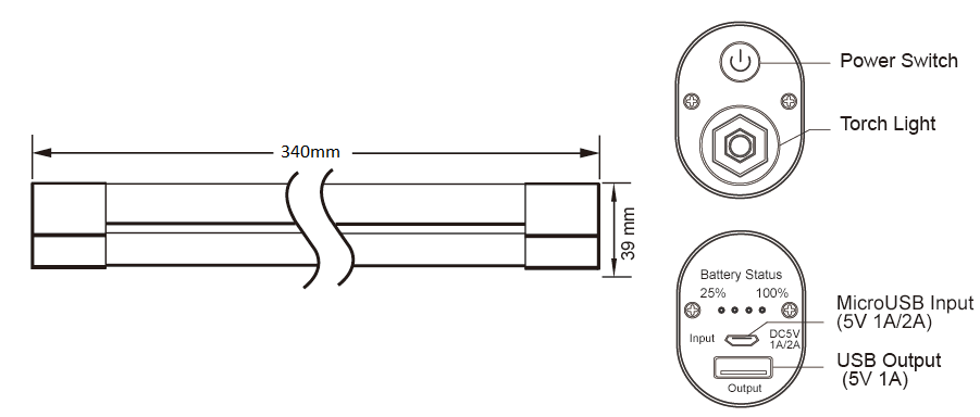 dimension-of-e602-powerbank-tube-light