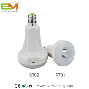 C702 rechargeable led bulb with flashlight